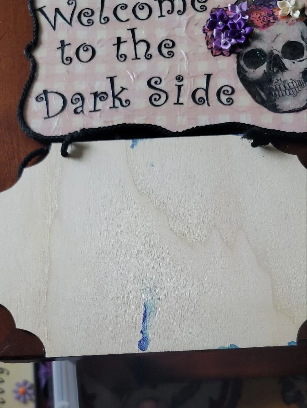 Set Of 2 Wall Decor. 'Talk Nerdy to Me' & 'Welcome to the Dark Side'. Wood.